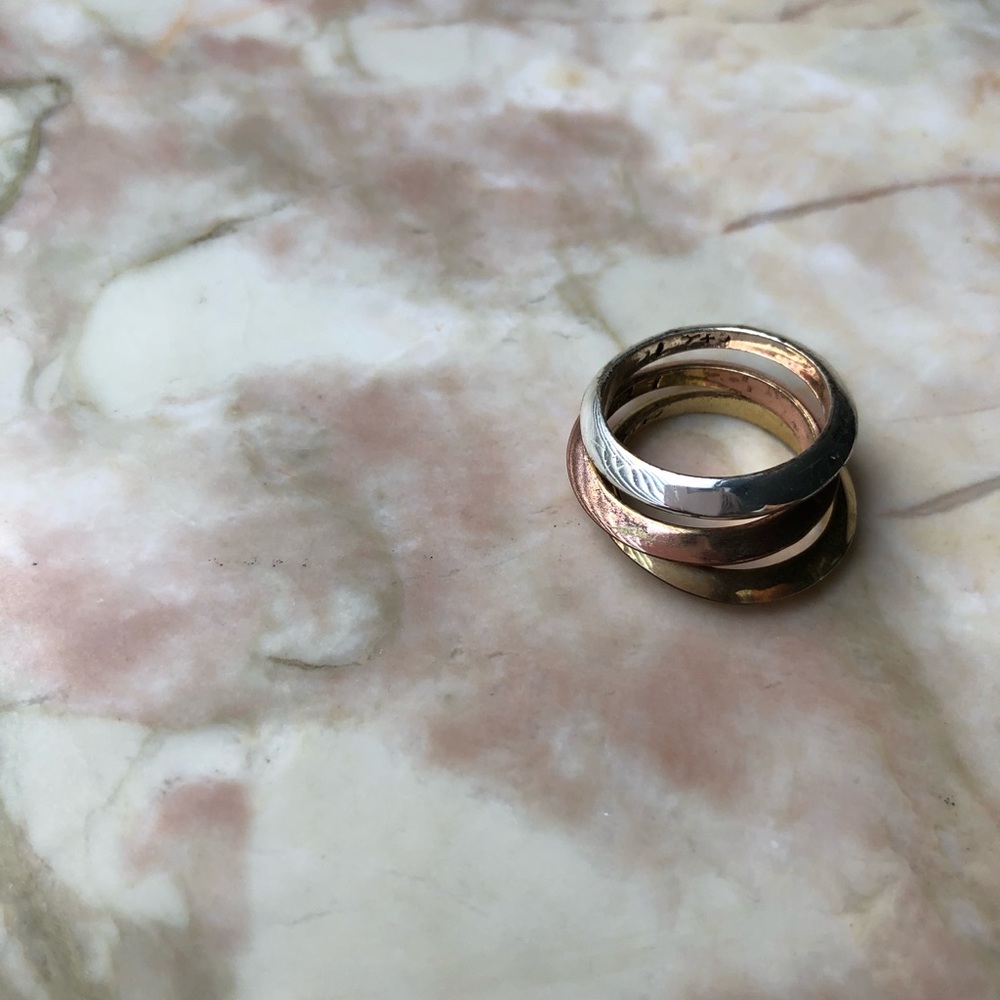 Chloe + Isabel Tri Color Stacking Rings